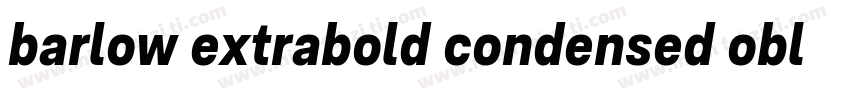 barlow extrabold condensed oblique字体转换